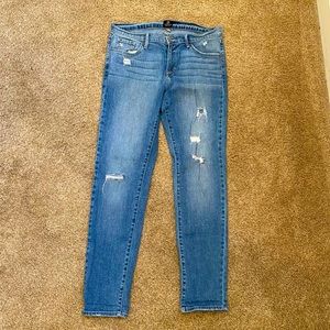 Just Black Distressed Medium Wash Skinny Jeans